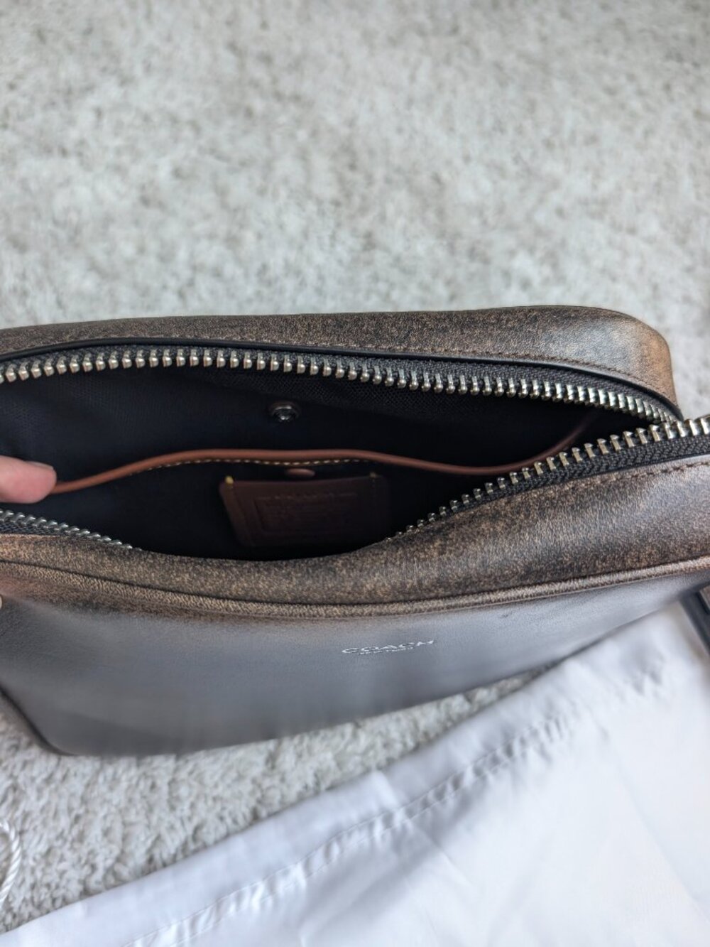 Coach Radio Camera Bag in Loved Leather - Picture 2 of 11